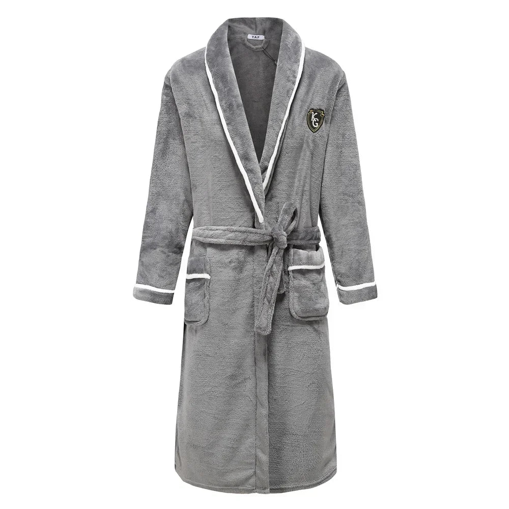 Luxurious Flannel Bathrobe for Men by Aura Banho