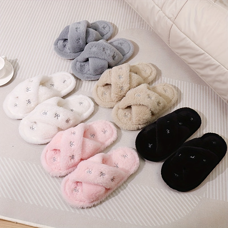 Luxurious Women's Furry Indoor Slippers - Aura Banho