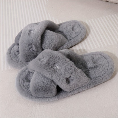 Luxurious Women's Furry Indoor Slippers - Aura Banho