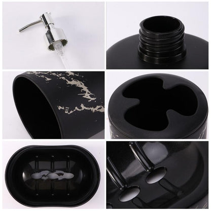 7pcs Marble Soap Bottle Kit, Bathroom Supplies