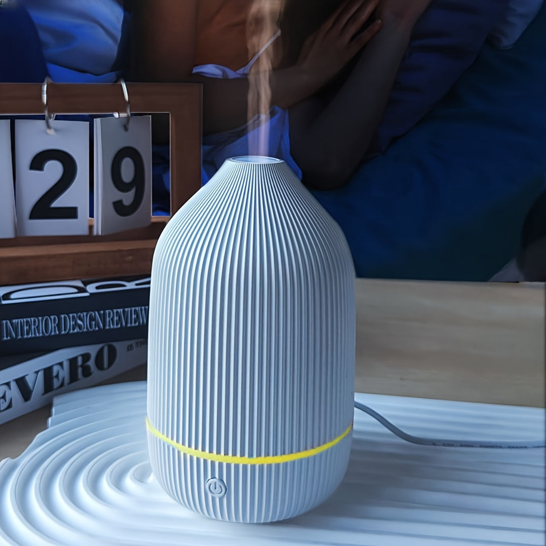 Aroma Humidifier & Essential Oil Diffuser, 2-in-1, Soundwave Technology Aroma Diffuser, Auto Shut-Off, 7-color, Quiet Humidifier for Home Office Desktop Bedroom, Portable, USB Powered, Holiday Gift.