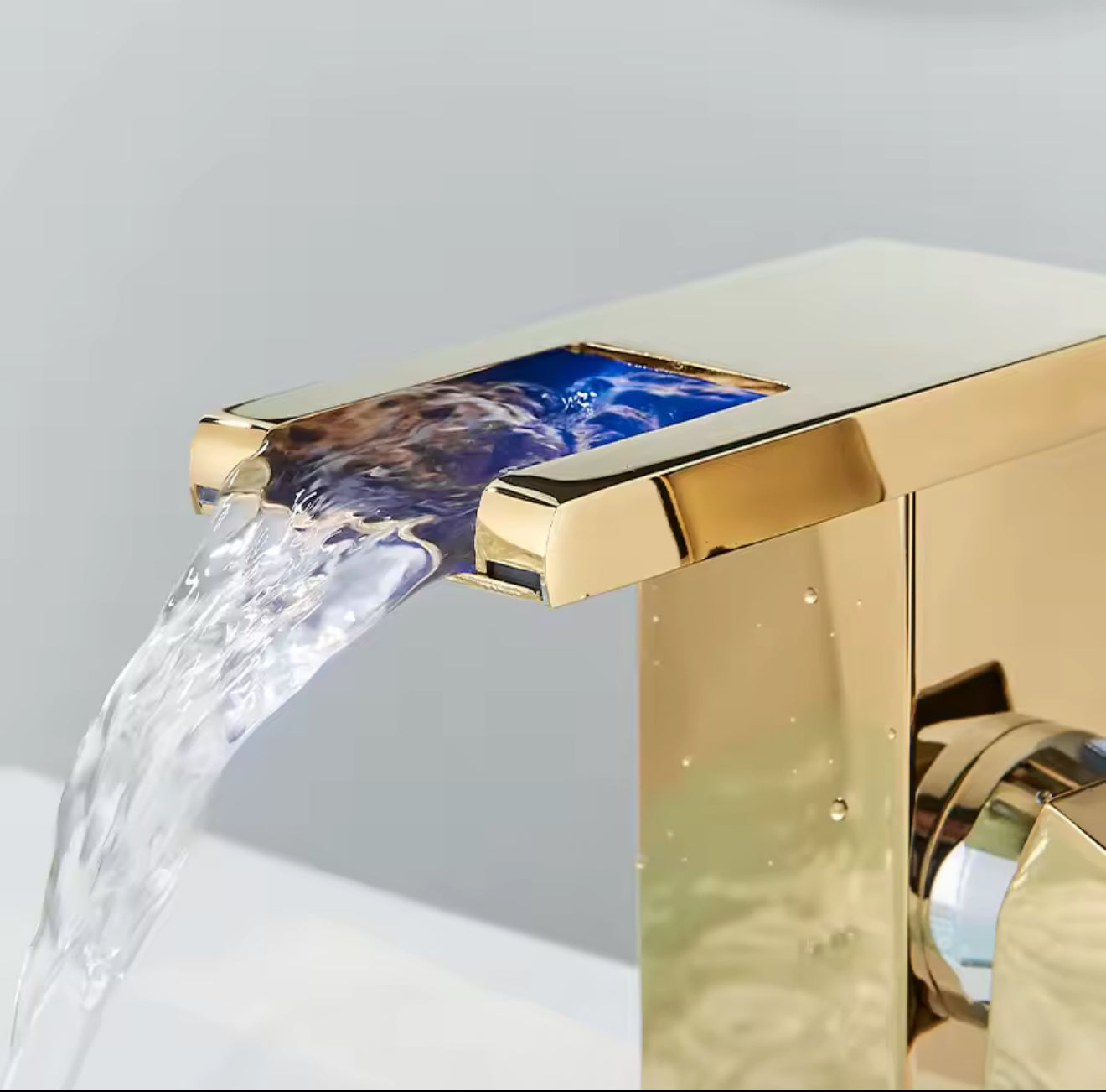 Aura Banho LED Waterfall Basin Mixer Faucet