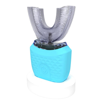 Portable electric toothbrush in a U shape