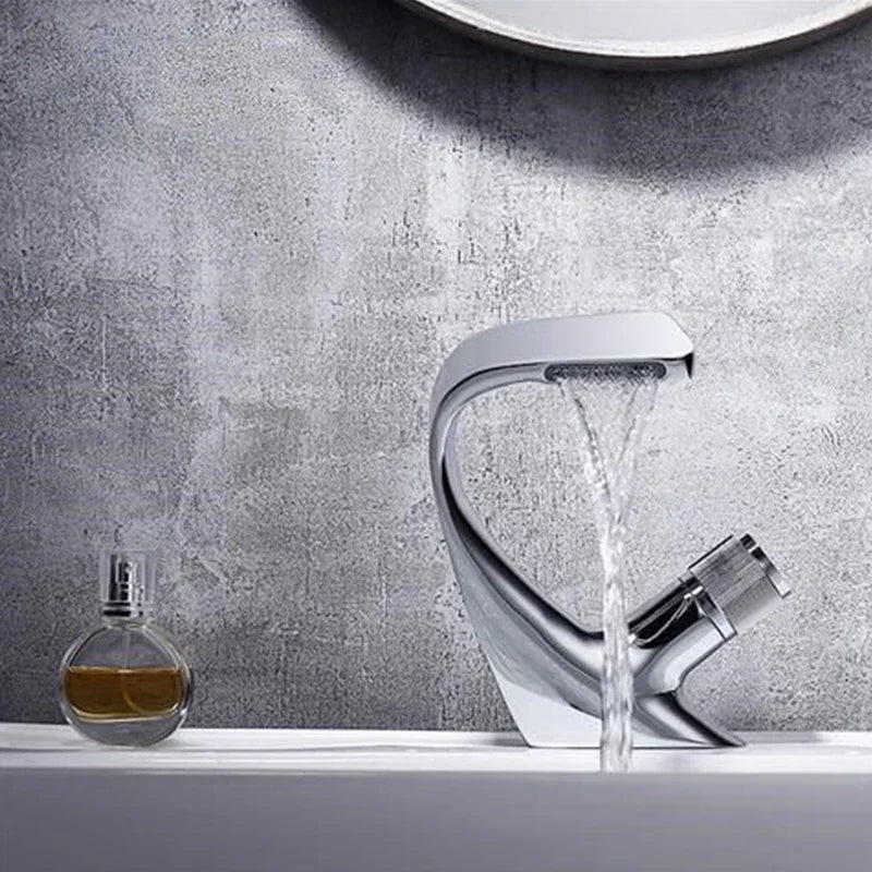 Elegant Waterfall Faucet - Stainless Steel Masterpiece