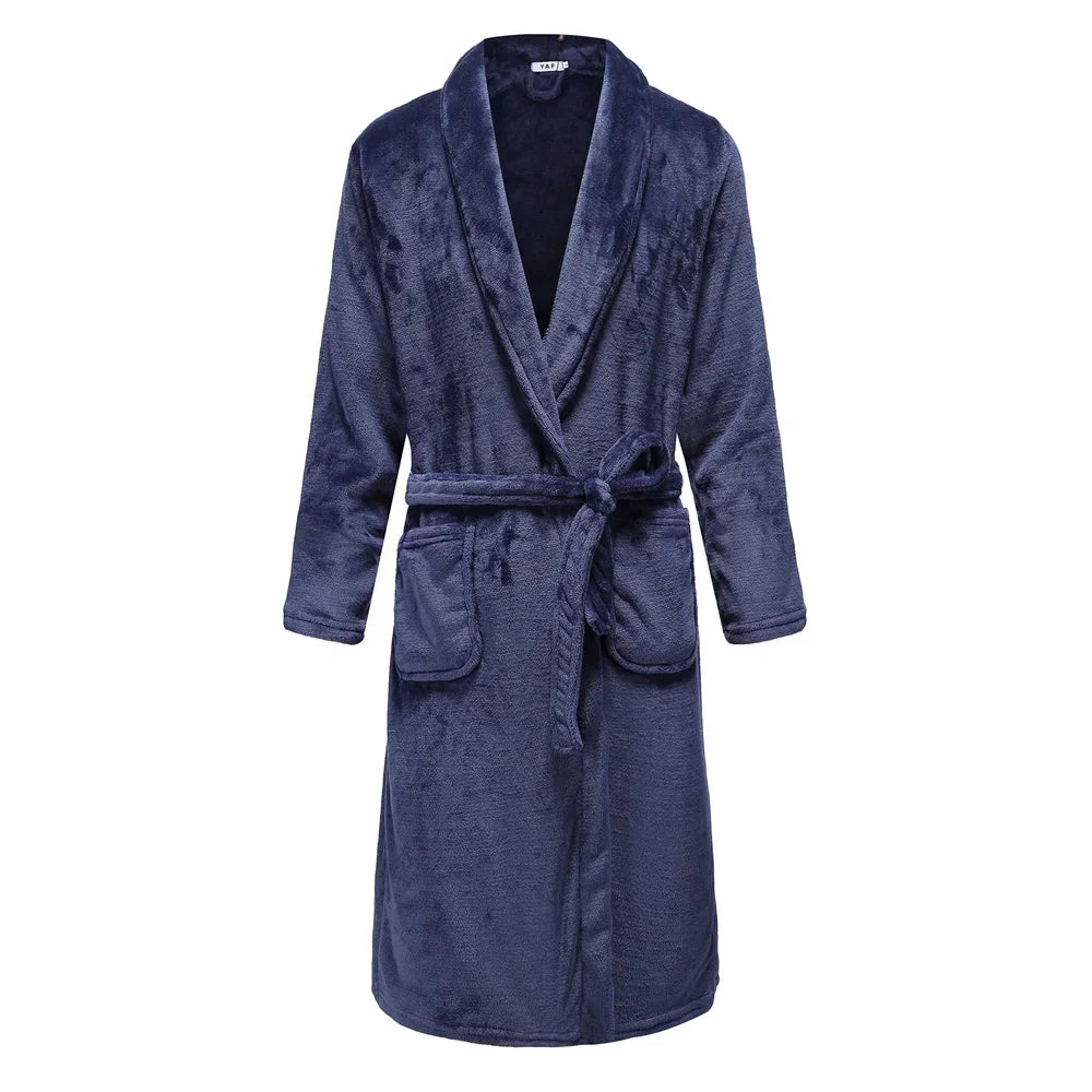 Luxurious Flannel Bathrobe for Men by Aura Banho