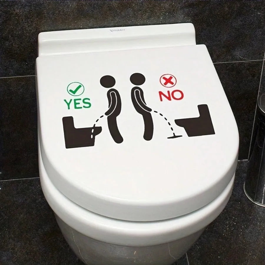Fun toilet sticker "Yes / No"