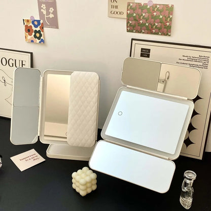 Trifold Makeup Mirror Led Lights makeup & Skin Care