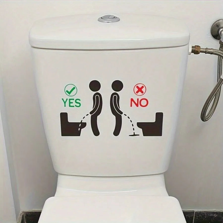 Fun toilet sticker "Yes / No"