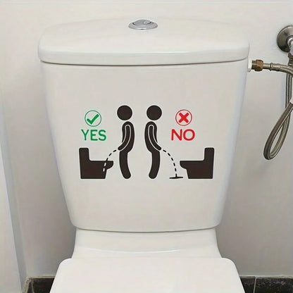 Fun toilet sticker "Yes / No"