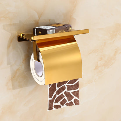 1 suporte de rolo de papel de aço inoxidável, suporte de tecido móvel, rack de armazenamento de banheiro de hotel, suporte de papel higiênico de hardware de banheiro, t