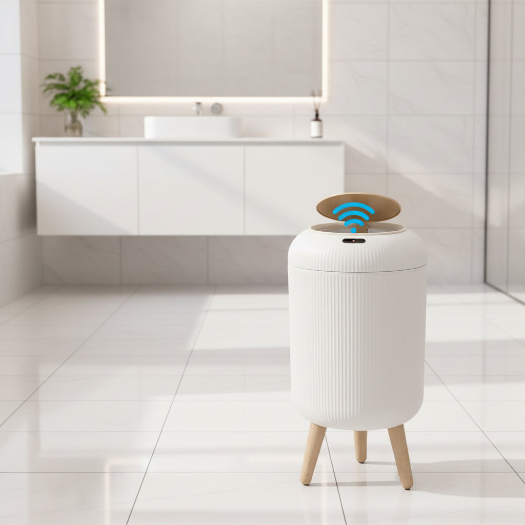 Bathroom Trash Can With Motion Sensor