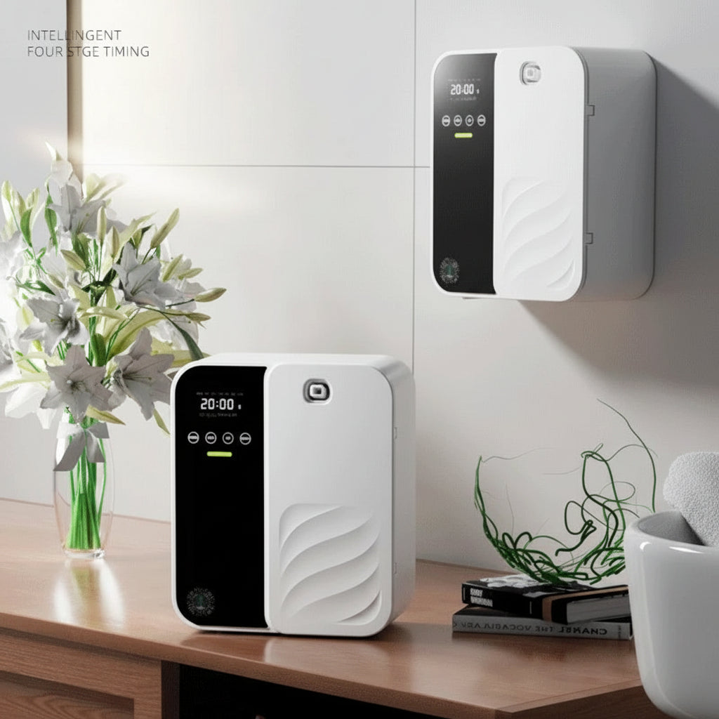 Aroma Diffuser Machine Wall Mounted Waterless Diffuser for Large Room Bluetooth Essential Oil Diffuser Electric Smell for Home