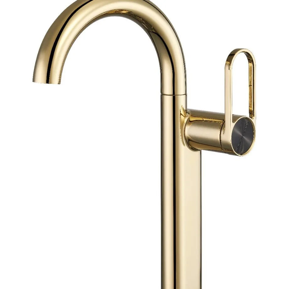 Elegant Brass Bathroom Mixer Tap with Swivel Spout