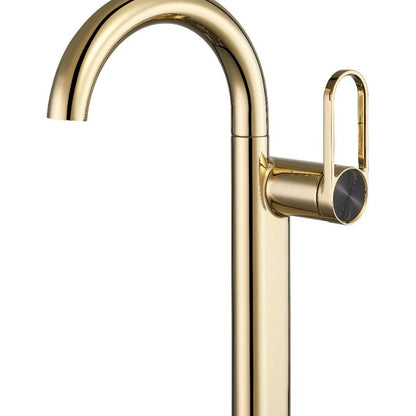 Elegant Brass Bathroom Mixer Tap with Swivel Spout