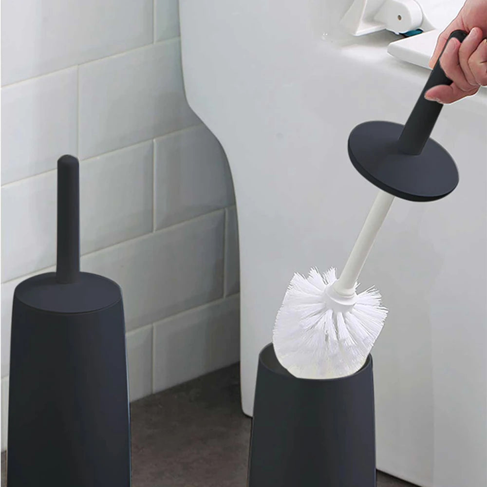 Deluxe Toilet Brush Set Extra-Long Handle Flexible Head No Dead Corner Design Effective Bathroom Cleaning Brush Cleaning Supplie