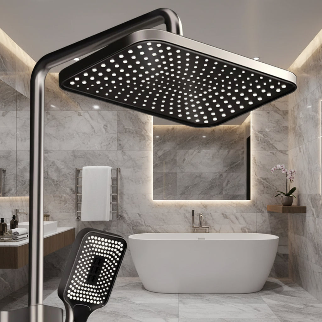 Shower Head Set Shower Head Set with Handle Bathroom Rainfall System Wall Mounted Fixtures Rain Shower Complete Combo
