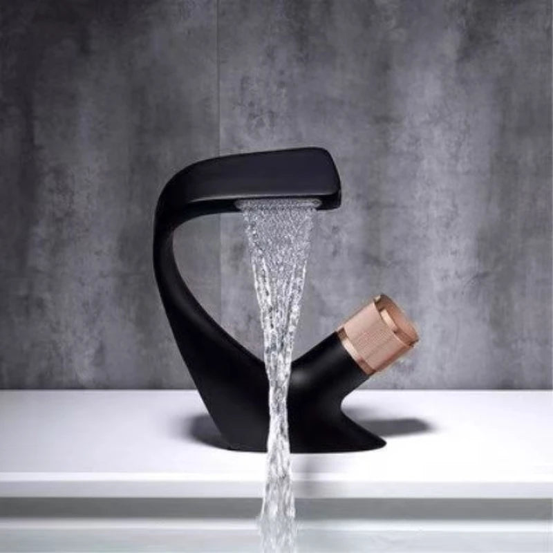 Elegant Waterfall Faucet - Stainless Steel Masterpiece