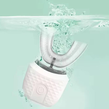 Portable electric toothbrush in a U shape