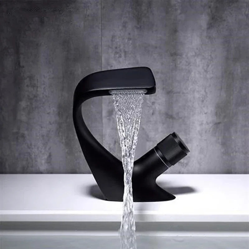 Elegant Waterfall Faucet - Stainless Steel Masterpiece