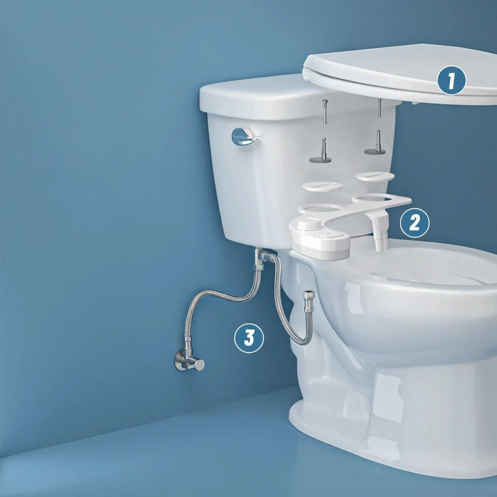 Non-Electric Bidet for Toilet Seat