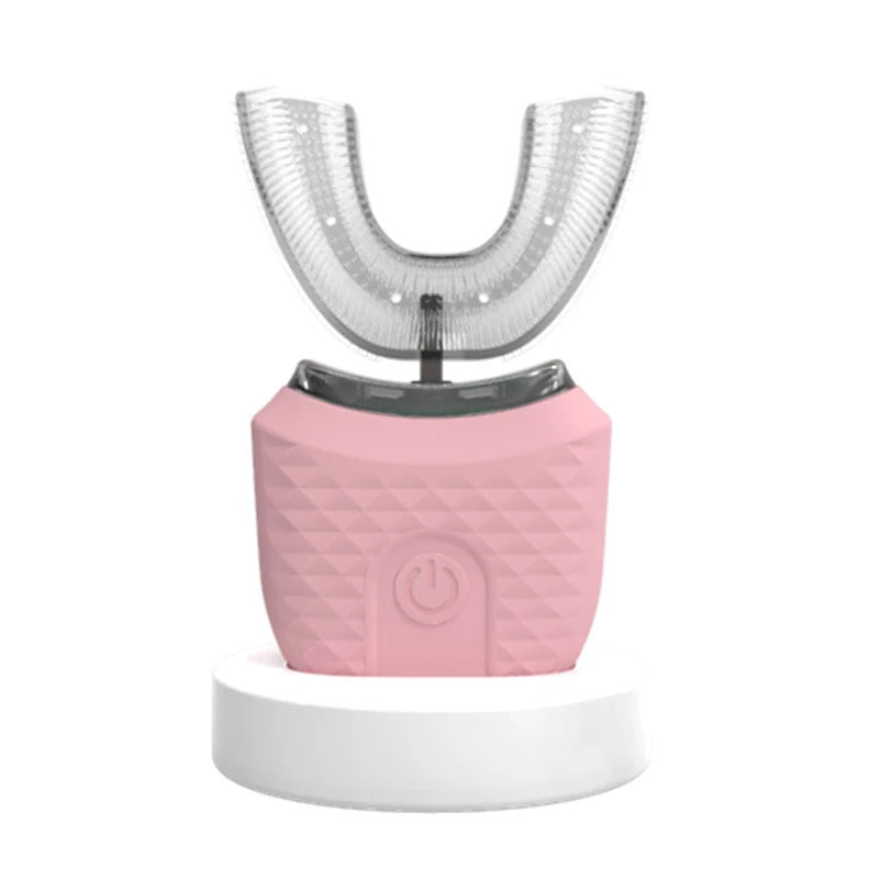 Portable electric toothbrush in a U shape