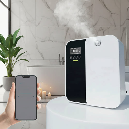 Aroma Diffuser Machine Wall Mounted Waterless Diffuser for Large Room Bluetooth Essential Oil Diffuser Electric Smell for Home