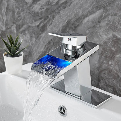 Aura Banho LED Waterfall Bathroom Faucet