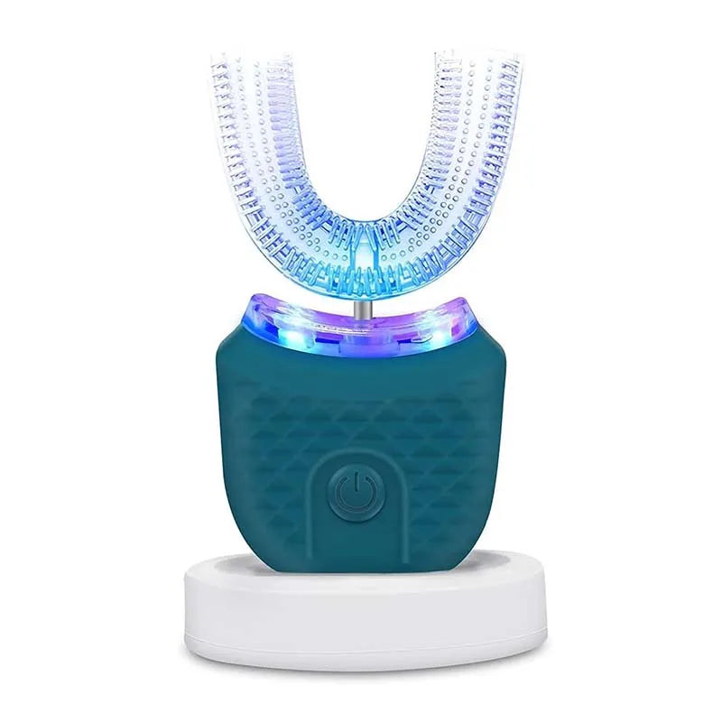 Portable electric toothbrush in a U shape