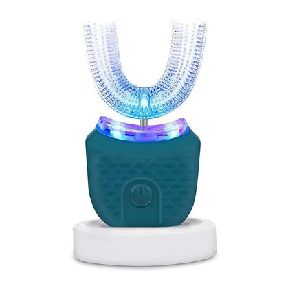 Portable electric toothbrush in a U shape