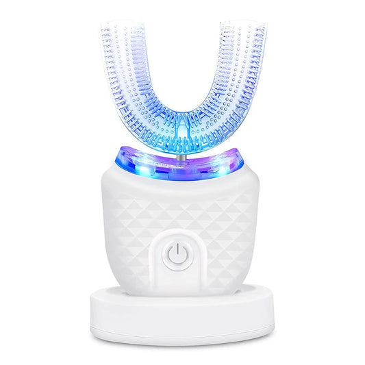 Portable electric toothbrush in a U shape