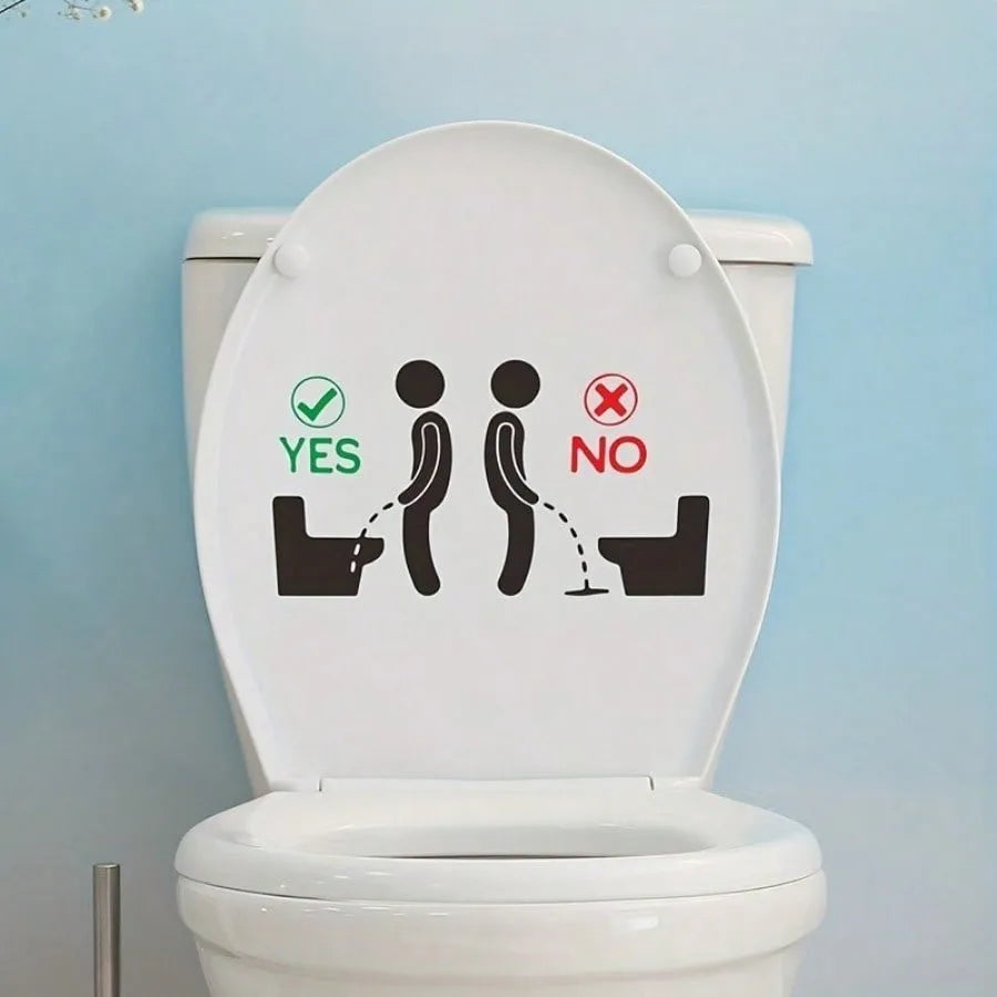 Fun toilet sticker "Yes / No"