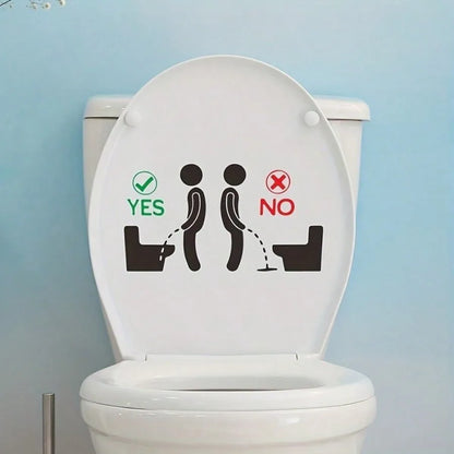Fun toilet sticker "Yes / No"
