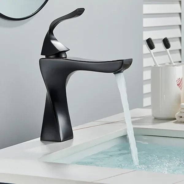 Elegant Black and Chrome Basin Faucet - Aura Banho