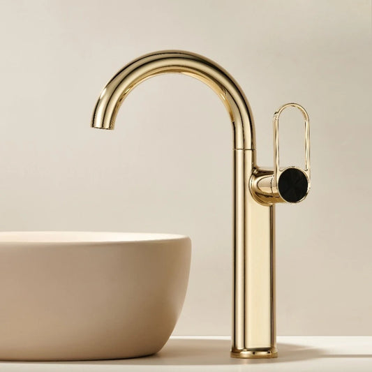 Bica giratória alta torneira do banheiro misturador torneiras de cozinha para pia de banheiro doméstico bacia de bronze torneira do banheiro quente e fria