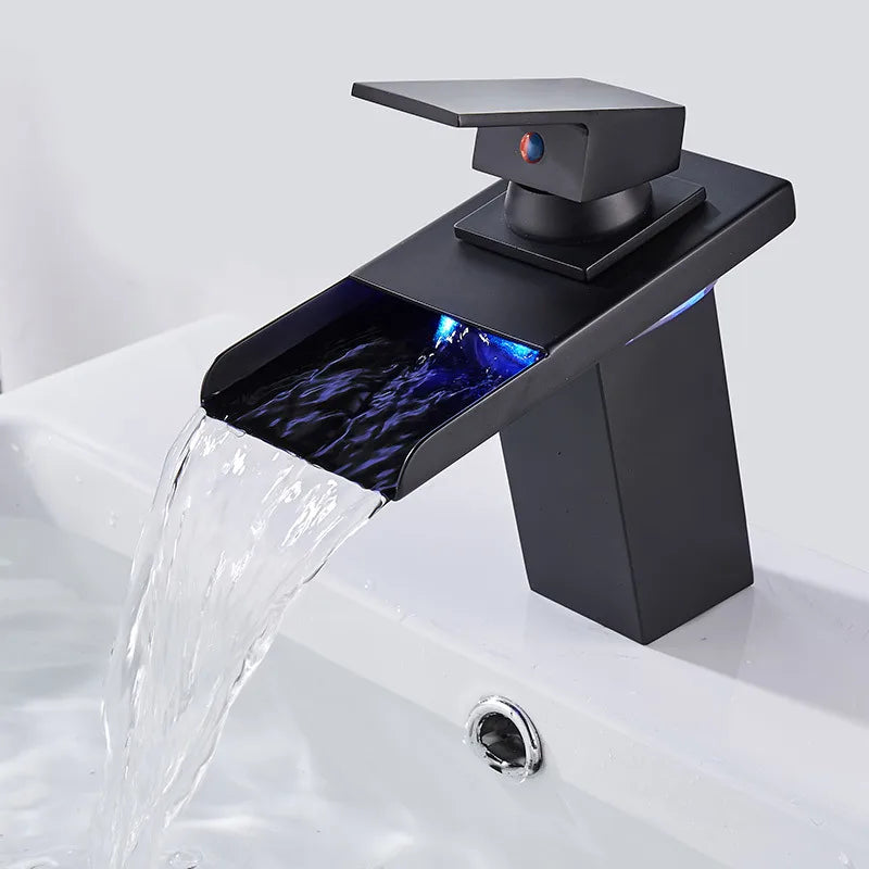 Aura Banho LED Waterfall Bathroom Faucet