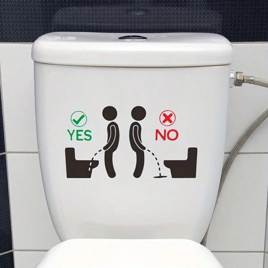 Fun toilet sticker "Yes / No"
