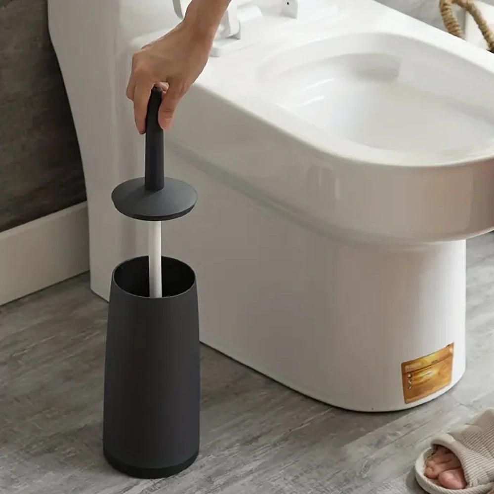 Deluxe Toilet Brush Set Extra-Long Handle Flexible Head No Dead Corner Design Effective Bathroom Cleaning Brush Cleaning Supplie