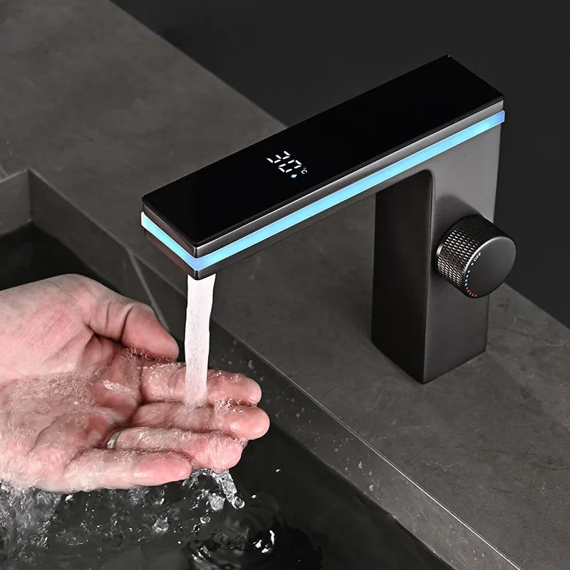 Intelligent LED Bathroom Faucet with Digital Display
