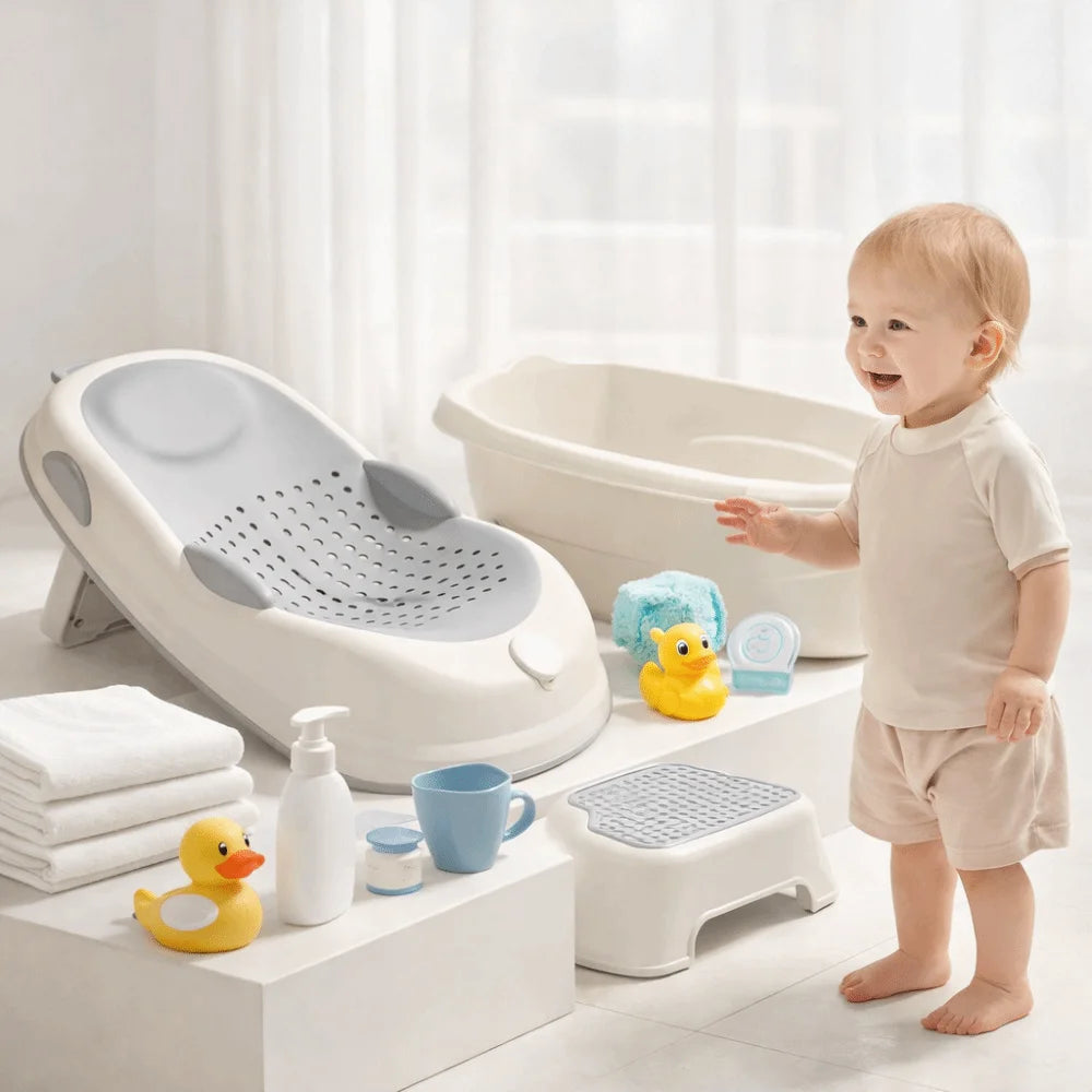 Baby Bath Support with Temperature Gauge