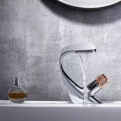 Elegant Waterfall Faucet - Stainless Steel Masterpiece