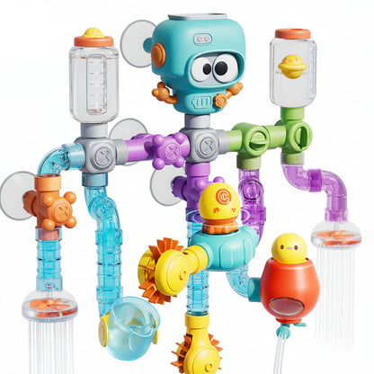 Rotating Tube and Water Play Set for Children's Bath Time