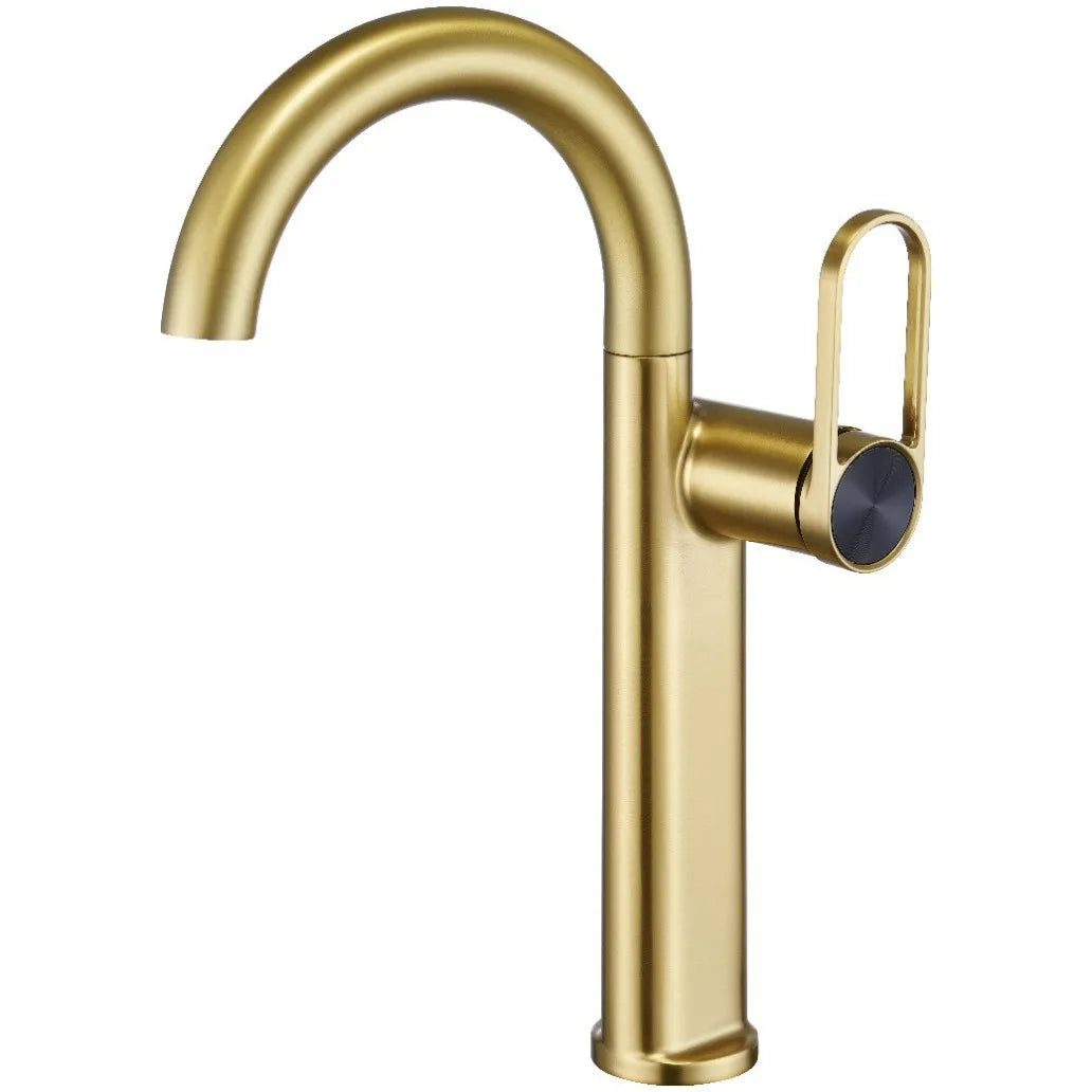 Elegant Brass Bathroom Mixer Tap with Swivel Spout