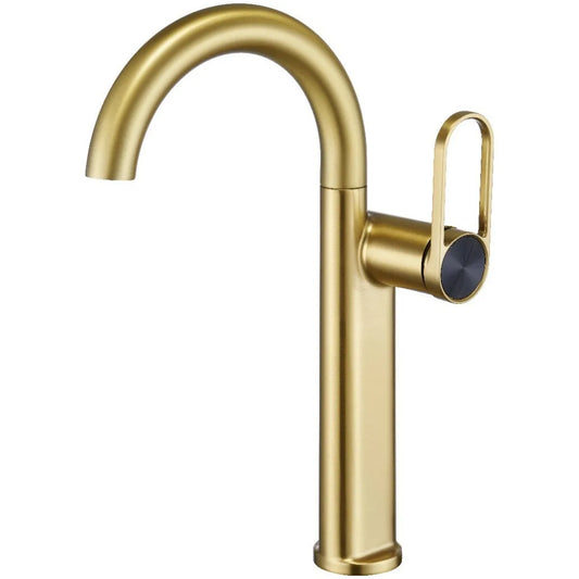 Elegant Brass Bathroom Mixer Tap with Swivel Spout