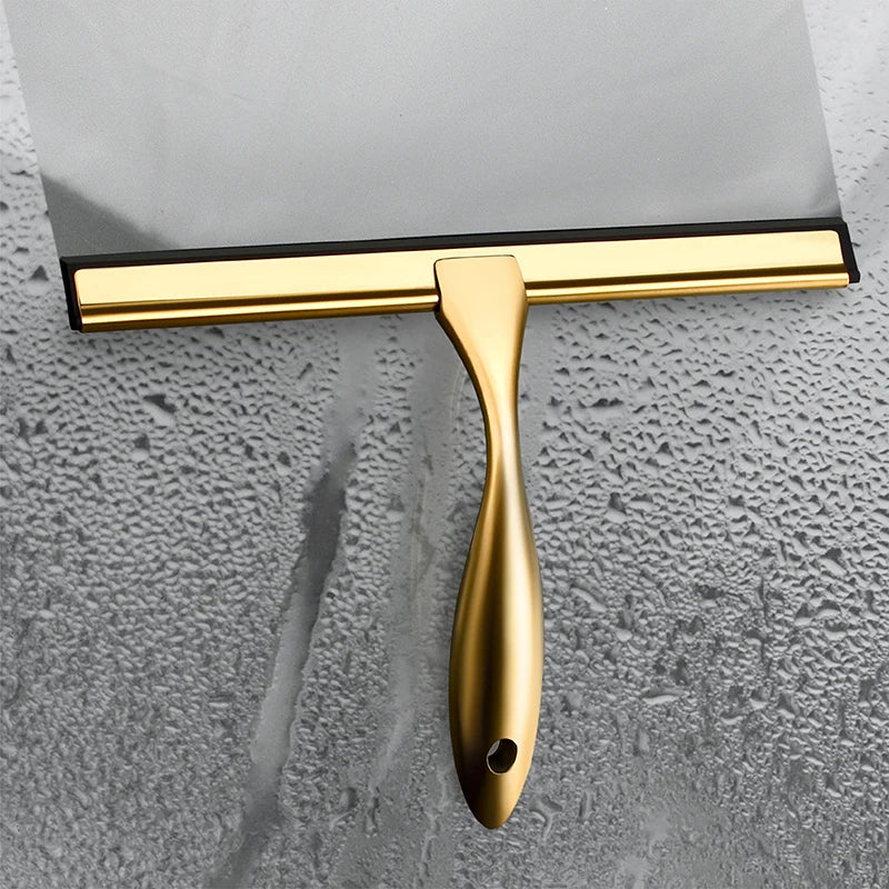 Rodo de chuveiro de 10-14 ''polegadas, rodo de aço inoxidável com gancho, portas de chuveiro de banheiro, espelhos, azulejos, janelas de carro, limpador de cozinha