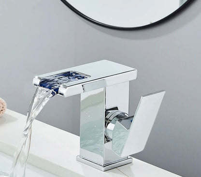 Aura Banho LED Waterfall Basin Mixer Faucet