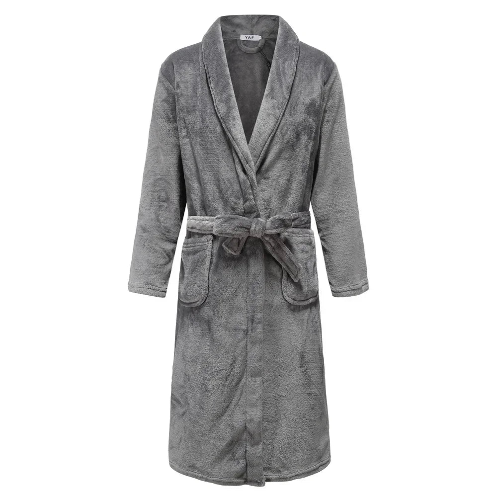 Luxurious Flannel Bathrobe for Men by Aura Banho