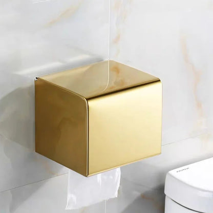 Luxurious Stainless Steel Toilet Paper Holder with Phone Shelf