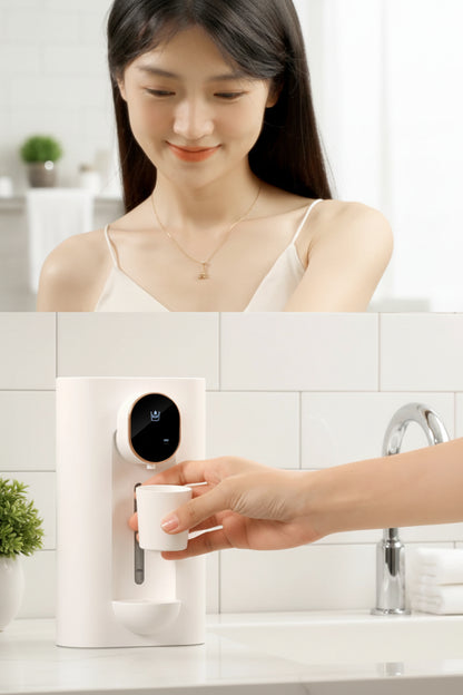 Smart Mouthwash Dispenser With Magnetic Cup