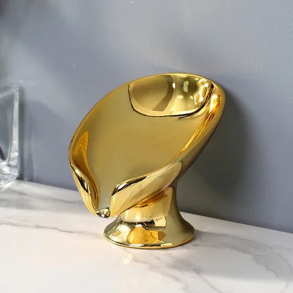 Elegant Soap Holder Gold and Silver - Aura Banho
