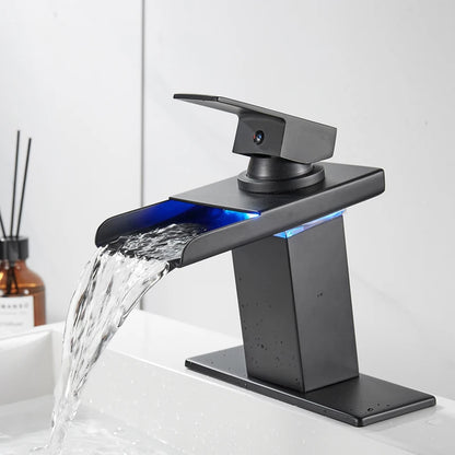 Aura Banho LED Waterfall Bathroom Faucet
